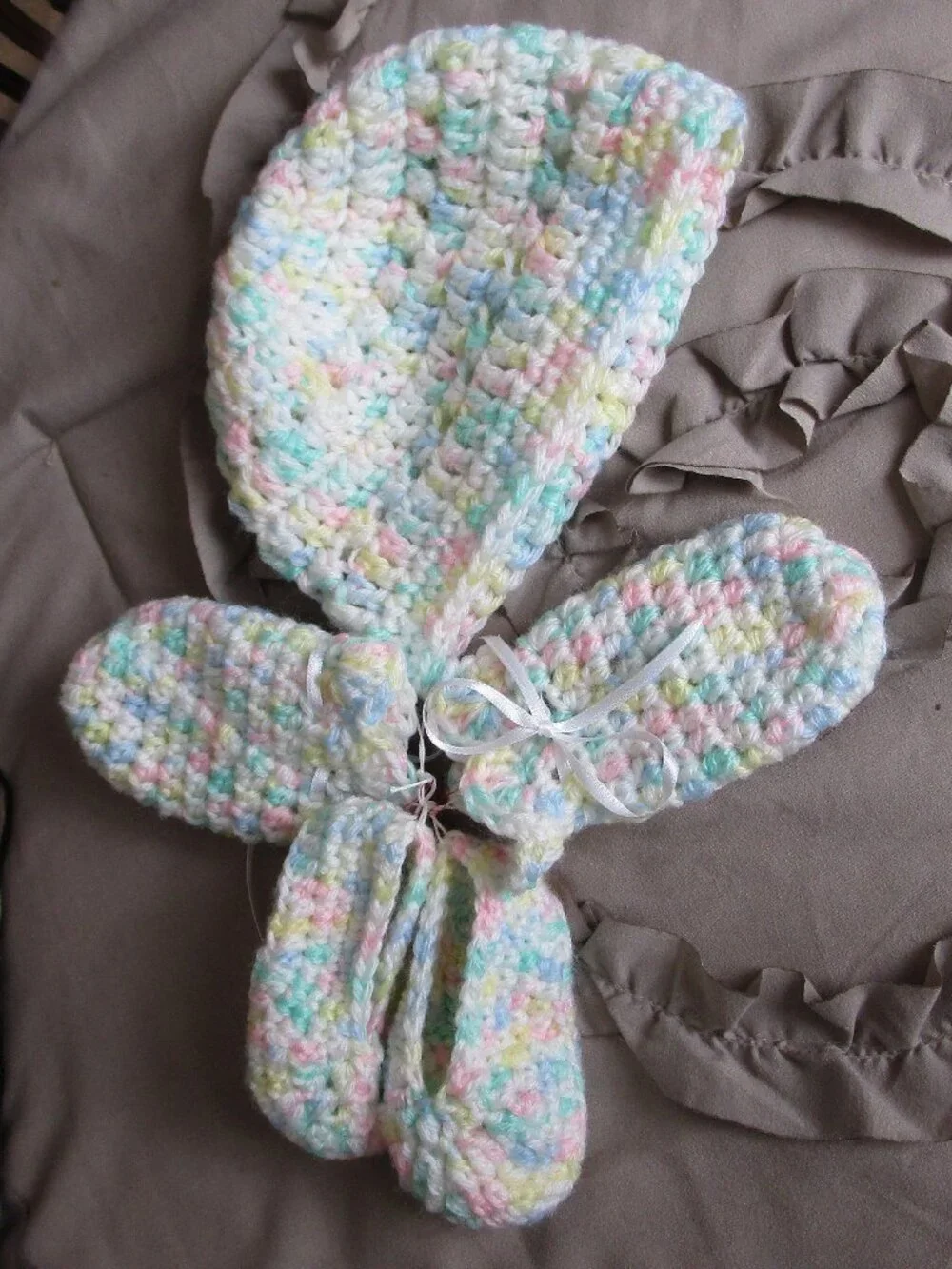 hand knit newborn set